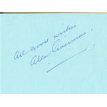 AUTOGRAPHS. An album containing approximately 40 autographs, leaves 13cm x 15cm, including the