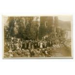 A group of 7 photographic postcards relating to the Cowboy's Wedding at Shepperton.Buyer’s Premium