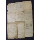 LEGAL DOCUMENTS. A collection of legal documents, the majority 19th century documents relating to