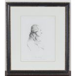 William Daniell - 'Paul Sandby', lithograph published 1809, 28cm x 21cm, within a Hogarth style