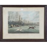 John Harris, after James Pollard - 'The Aylesbury Grand Steeple Chase', four etchings with