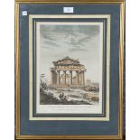Thomas Major - 'A View of the Hexastyle Peripteral Temple, taken from the South', etching with