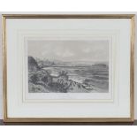 Felix Beroist - 'Saint Pierre Capitale de I'lle de Guernsey', tinted lithograph, 24cm x 34cm, within