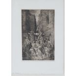 Marius Bauer - Procession with Camels, early 20th century etching, signed, titled and inscribed 'No.