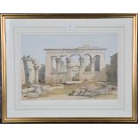 Louis Hague, after David Roberts - 'Portico of the Temple of Kalabshi', 'Thebes', 'Encampment of the