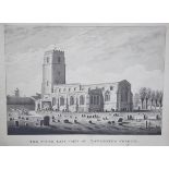 George Clark of Scaldwell - 'The South East View of Towcester Church', early 19th Century monochrome