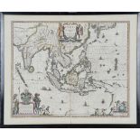 Joan Blaeu - 'India quae Orientalis dicitur, et Insulae Adiacentes' (Map of Indochina), 17th century