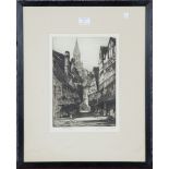 Louis Whirter - 'Strasbourg' and 'Quimper, Brittany', two early 20th century etchings, both signed