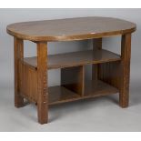 An early 20th century American Arts and Crafts oak library table by the Michigan Chair Company,