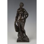 After Michel Anguier - a Continental brown patinated cast bronze figure of Amphitrite, standing
