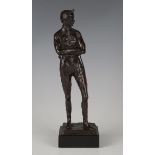Jonathan Knight - a modern limited edition brown patinated cast bronze figure of Lester Piggott,