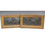 A pair of late 19th/early 20th century Continental Neoclassical Revival dark brown patinated cast