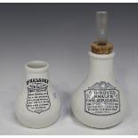 A group of early and mid-20th century medical equipment, including two ceramic inhalers, a Wright