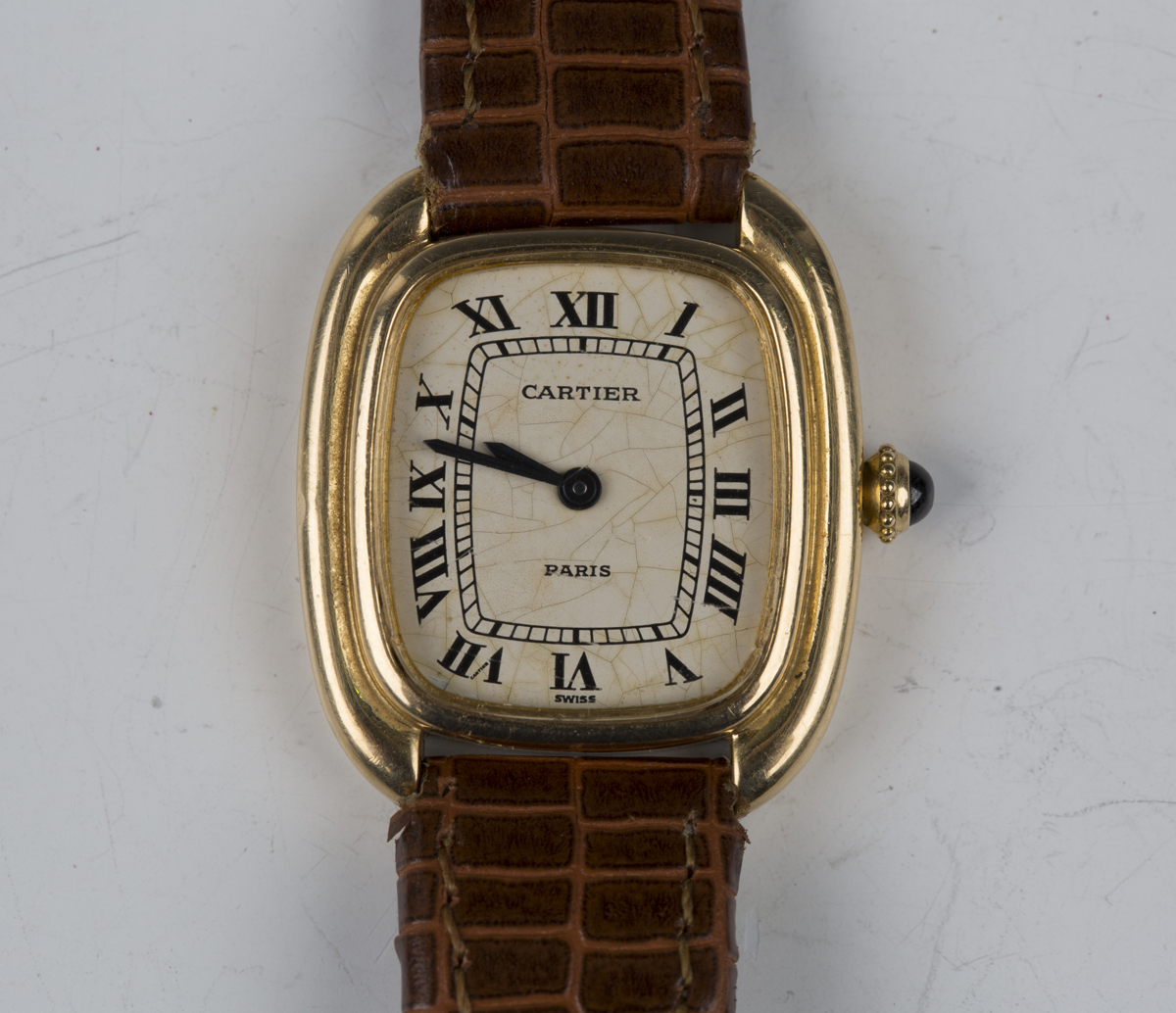 A Cartier 18ct gold lady's wristwatch, circa 1976, the signed jewelled movement detailed '78-1'