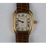 A Cartier 18ct gold lady's wristwatch, circa 1976, the signed jewelled movement detailed '78-1'