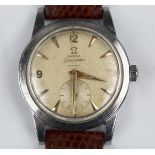 An Omega Seamaster Automatic steel cased gentleman's wristwatch, circa 1950, the signed movement
