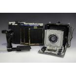 An MPP Micro Technical 5x4 large format folding plate camera with Schneider-Kreuznach Symmar 1:5,6/