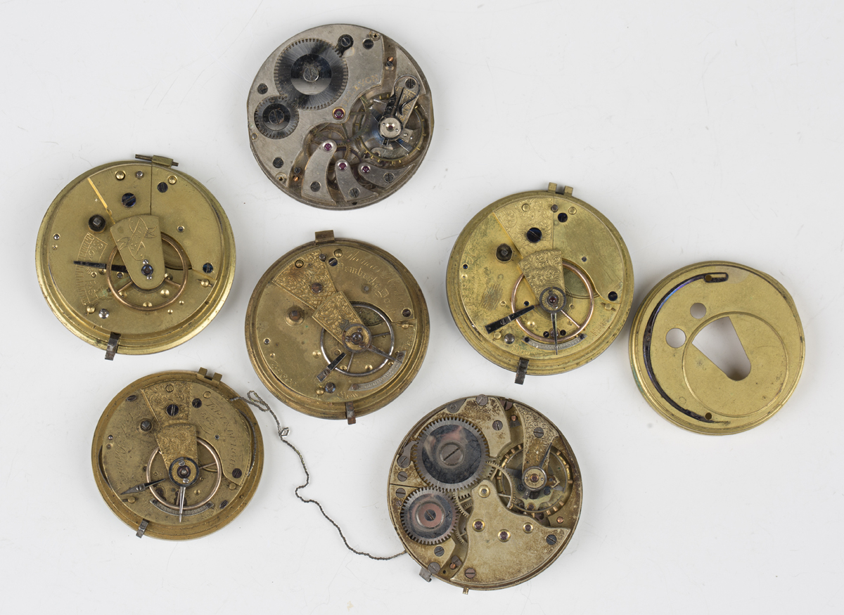 A collection of twenty-six gentleman's pocket watch movements, all but one with white enamel dial, - Image 4 of 8