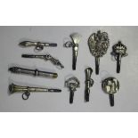 A group of ten watch keys, the terminals including a twin headed eagle and a copy of an Ancient
