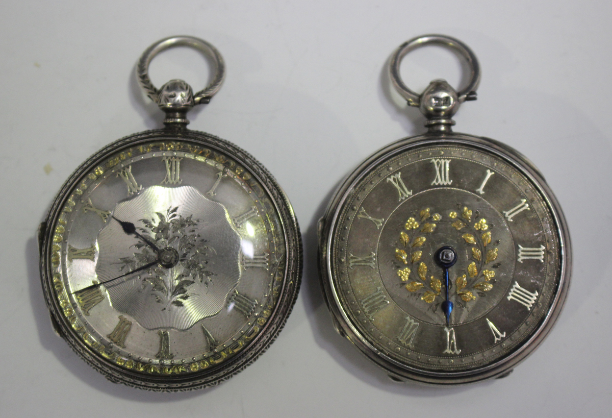 A silver keywind open-faced gentleman's pocket watch, the silvered dial with gilt Roman numerals, - Image 8 of 8