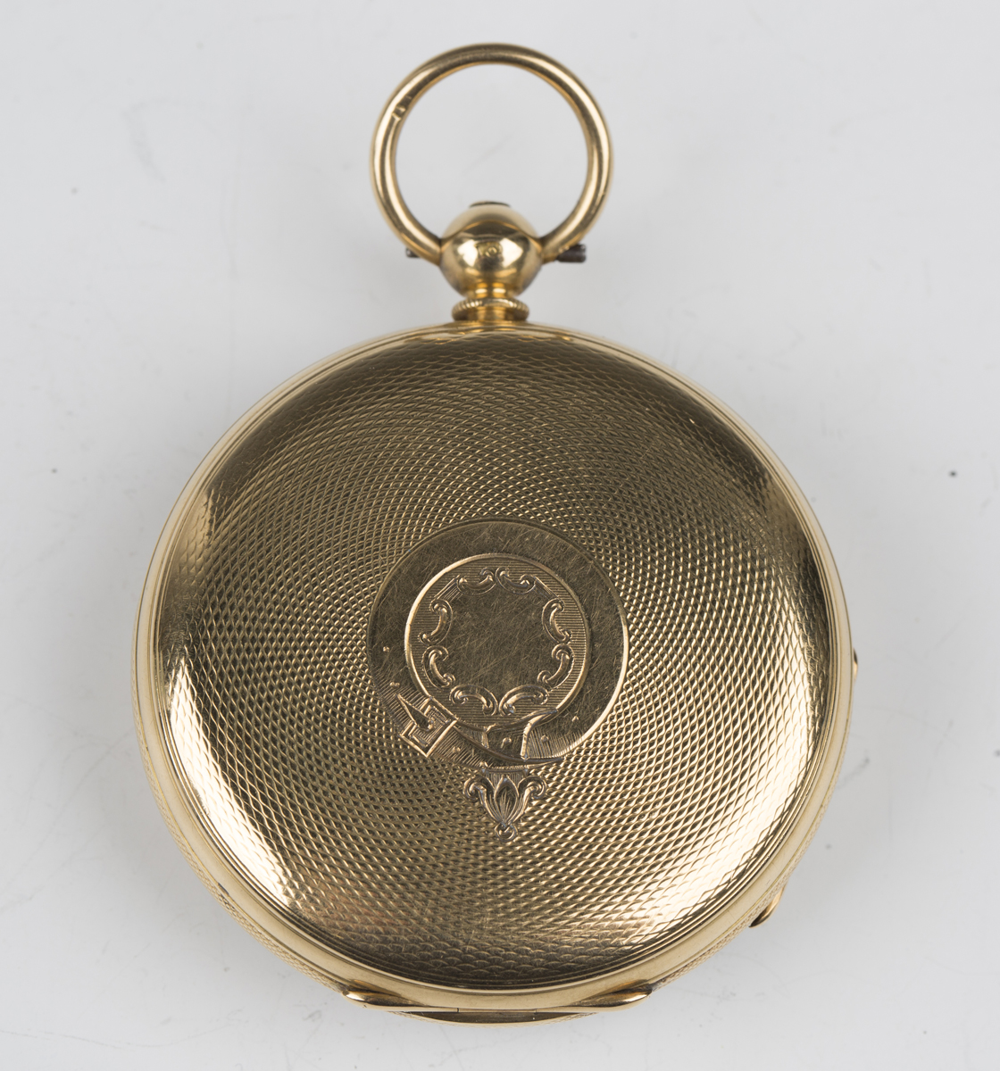 An 18ct gold cased keywind open-faced gentleman's pocket watch, the gilt movement signed 'I. - Image 2 of 5