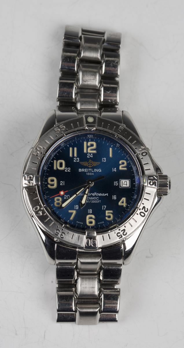 A Breitling Super Ocean Automatic 1000m/3300ft stainless steel cased gentleman's bracelet - Image 2 of 5