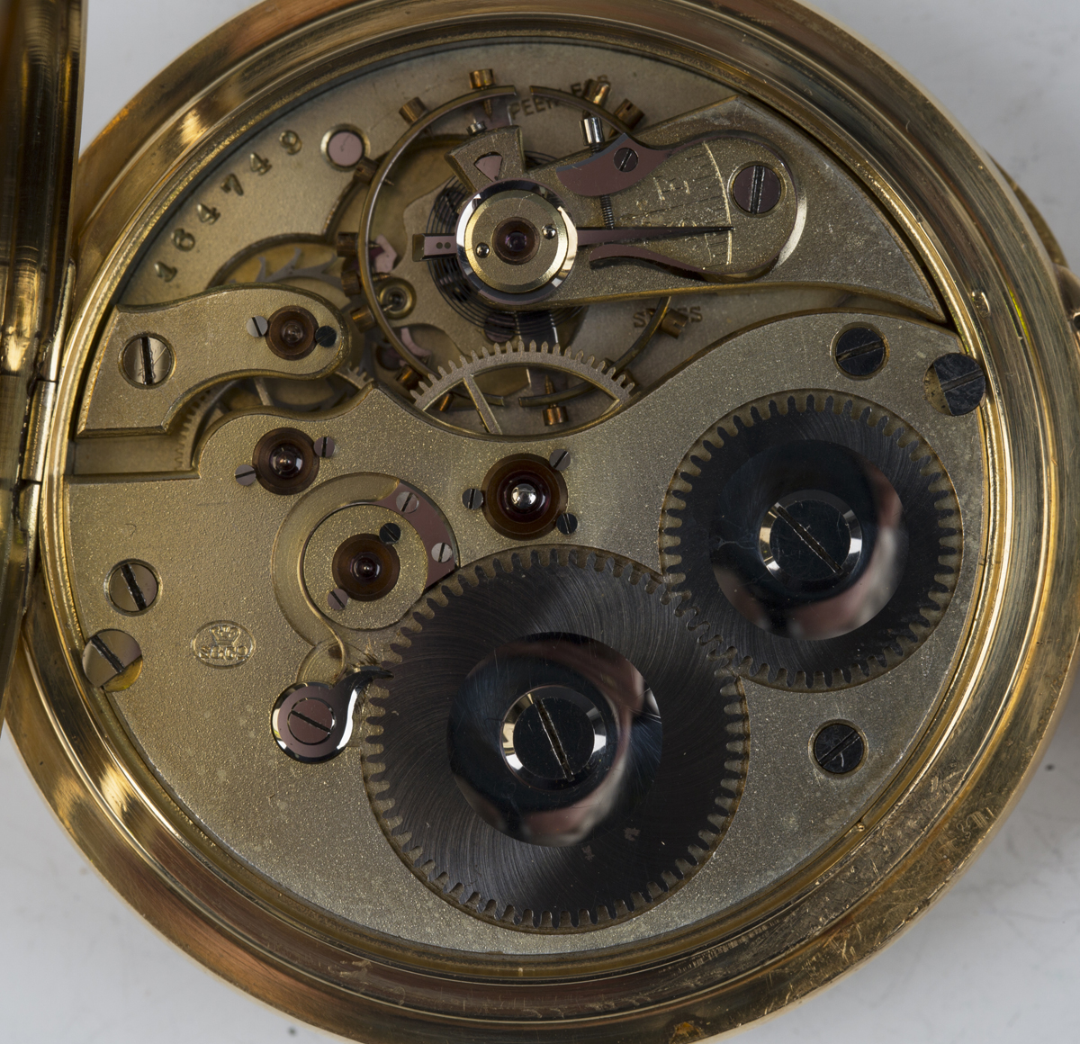 An 18ct gold cased keyless wind open-faced gentleman's pocket watch, the gilt jewelled lever - Image 5 of 5