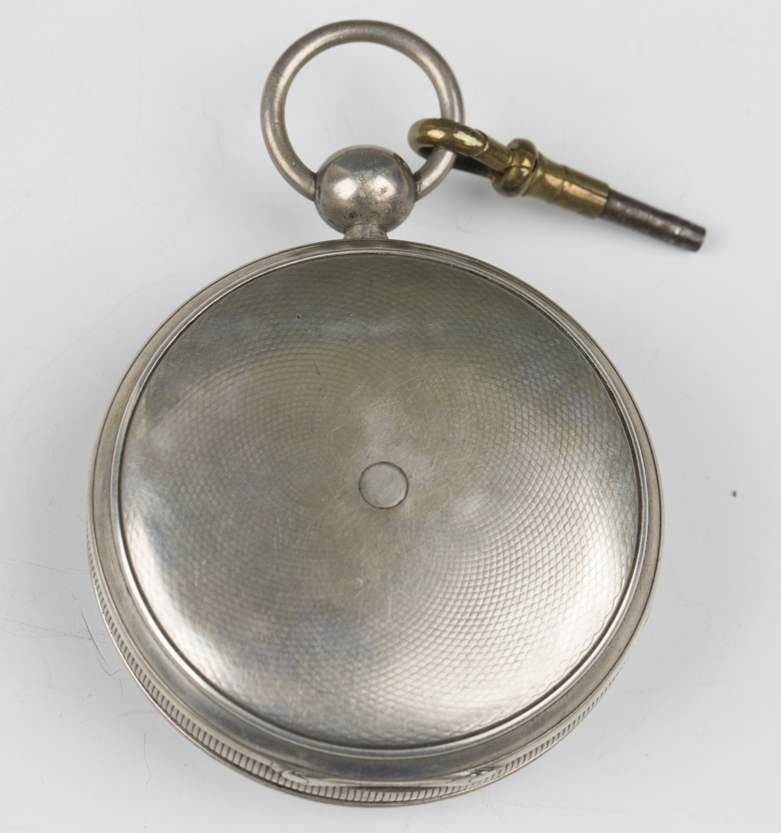 A 19th century keywind open-faced pocket alarm watch with Continental fusee movement sounding on a - Image 3 of 4