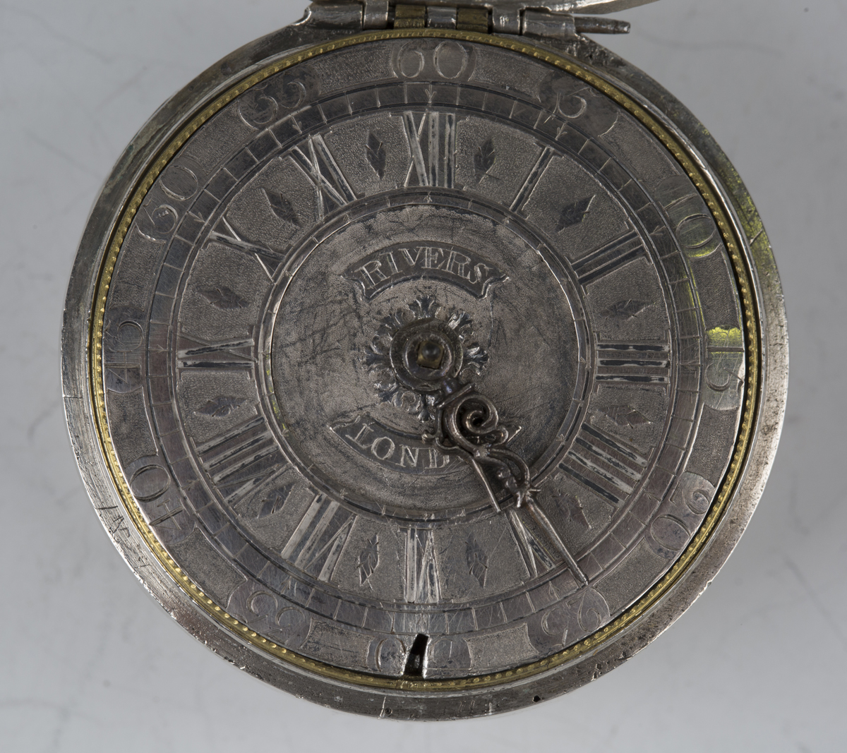 A George III silver pair cased keywind open-faced pocket watch, the gilt fusee movement with verge - Image 9 of 9