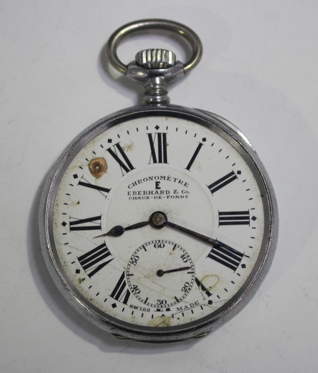 A silver keywind open-faced gentleman's pocket watch, the silvered dial with gilt Roman numerals, - Image 4 of 8