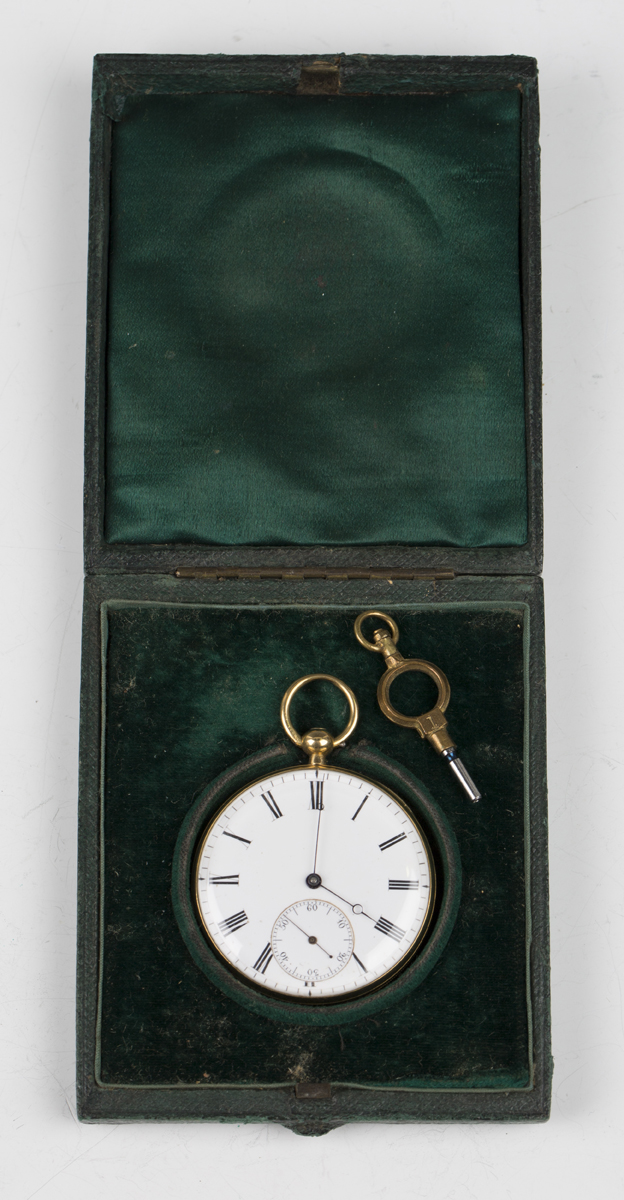 A Vacheron & Constantin gold cased keywind open-faced lady's fob watch with signed gilt jewelled - Image 3 of 6