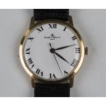 A Baume & Mercier 18ct gold circular cased gentleman's wristwatch, the signed jewelled movement