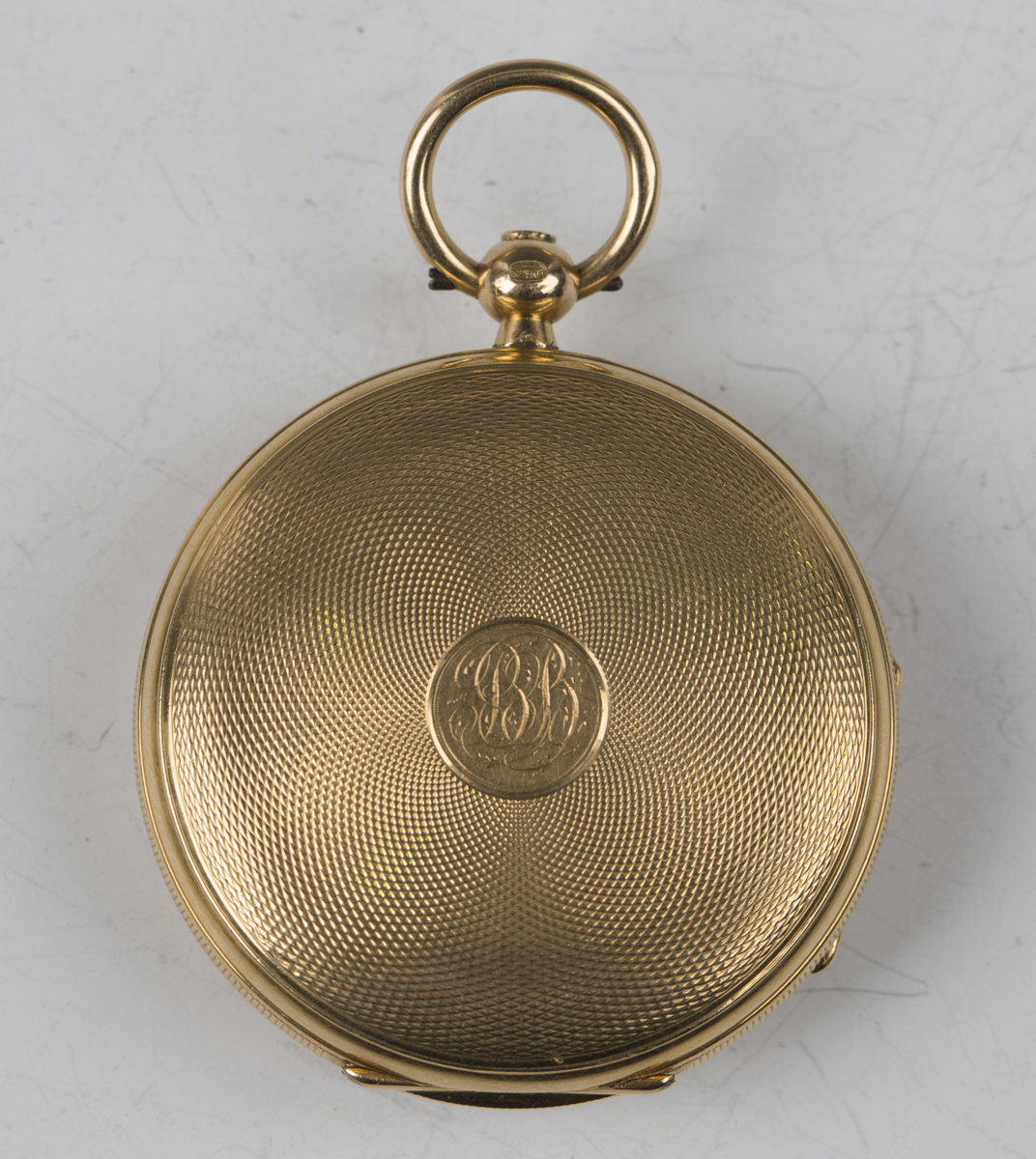An 18ct gold cased open-faced fob watch, the gilt movement detailed 'J.B. Allen, Norwich 27891', - Image 2 of 3