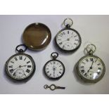A silver keywind open-faced gentleman's pocket watch, the gilt movement numbered 'No. 534367', the