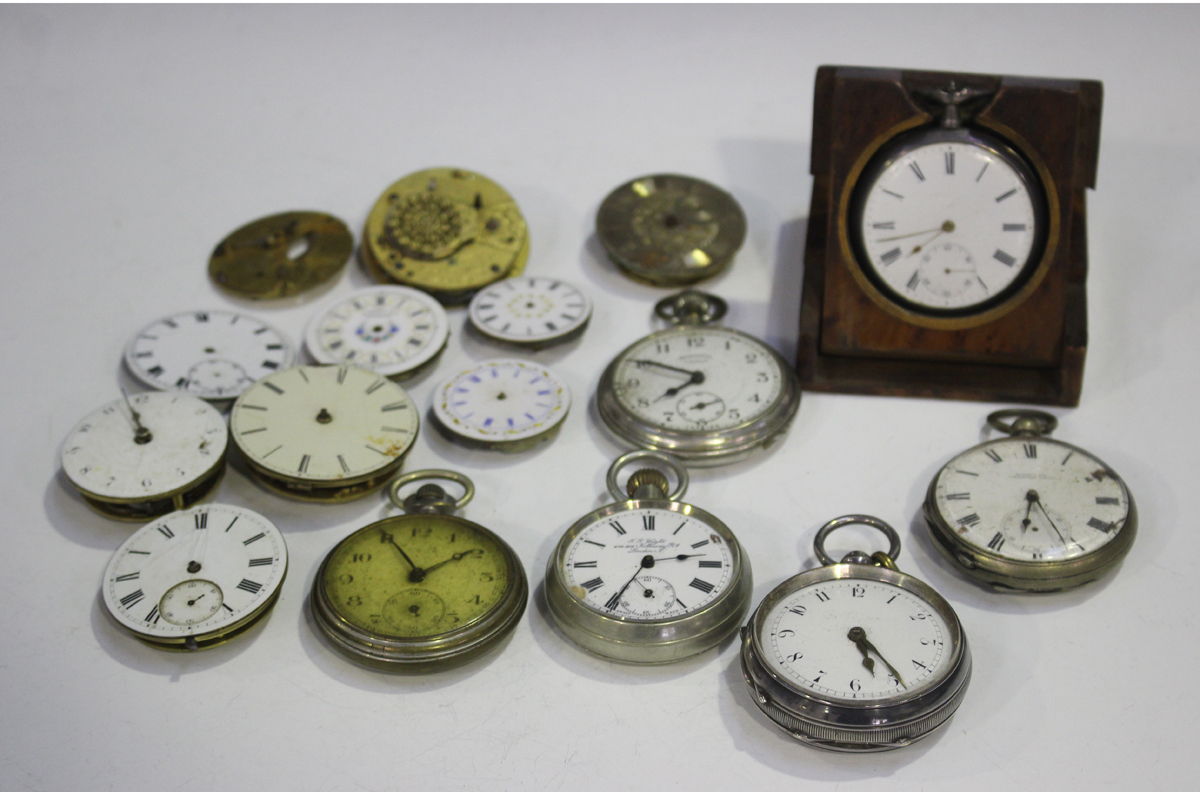 A Victorian silver cased keywind open-faced pocket watch with gilt fusee movement, the backplate