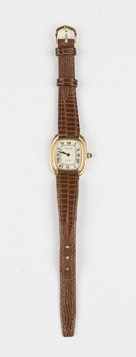 A Cartier 18ct gold lady's wristwatch, circa 1976, the signed jewelled movement detailed '78-1' - Image 2 of 7