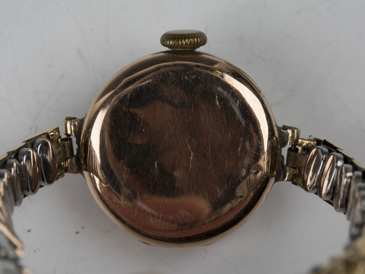 An Omega 18ct gold curved square cased lady's wristwatch, the signed circular jewelled lever - Image 3 of 7