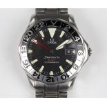 An Omega Seamaster GMT Chronometer stainless steel cased gentleman's bracelet wristwatch, 50th