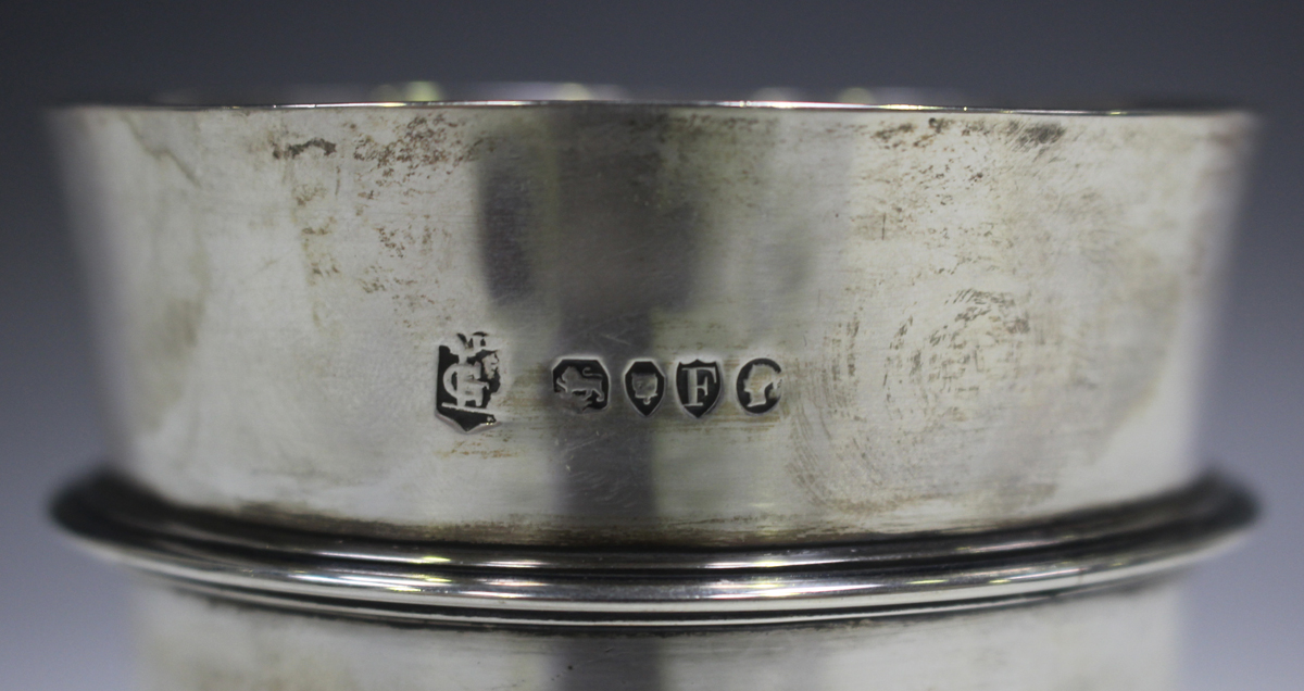 A Victorian silver tapering cylindrical beaker, the girdled body presentation inscribed 'Meynell - Image 2 of 2