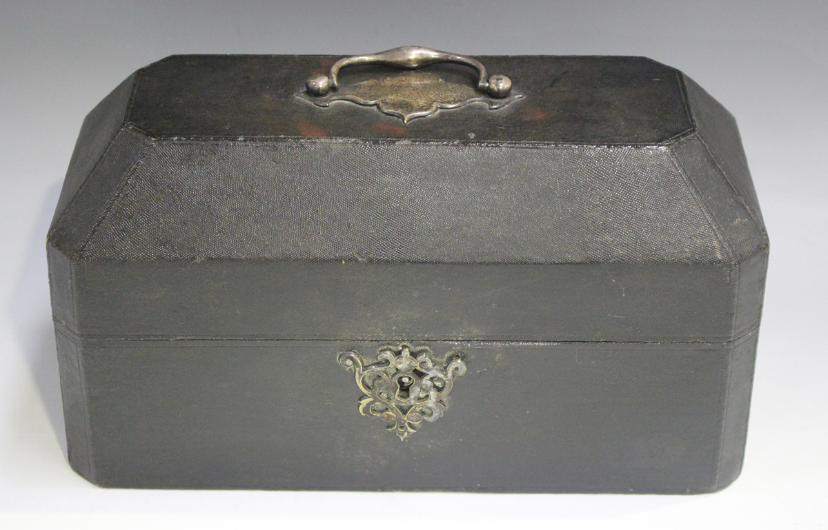 A set of three George III silver graduated tea caddies and covers with strawberry finials, each of - Image 4 of 30