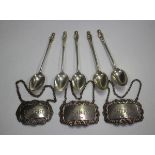 A set of five Edwardian silver apostle teaspoons, Sheffield 1909 and 1910 by Joseph Rodgers &