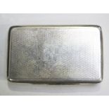 An early Victorian silver rectangular snuff box with engine turned decoration, London 1840 by