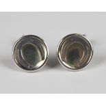 A pair of Georg Jensen silver cufflinks, designed by Arno Malinowski, each formed as a circular