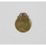 A George III spade guinea (very worn), mounted as a pendant.Buyer’s Premium 29.4% (including VAT @