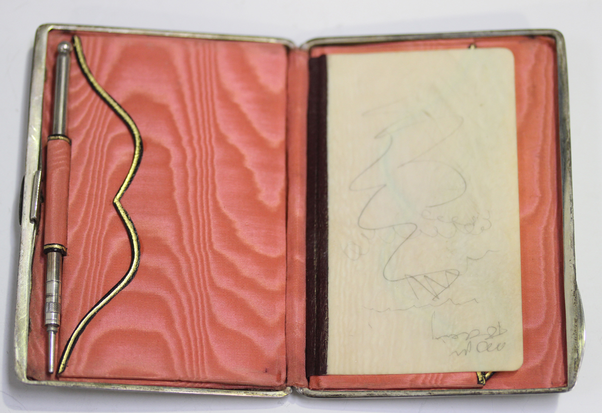 A late Victorian Needham's patent silver card case of rectangular form, engraved with foliate - Image 4 of 10