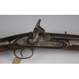 A group of five various 19th century and later repaired and restored long rifles, longest barrel