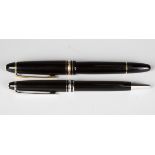 A Montblanc Meisterstück fountain pen, the nib detailed '14K 4810', a Montblanc Meisterstück