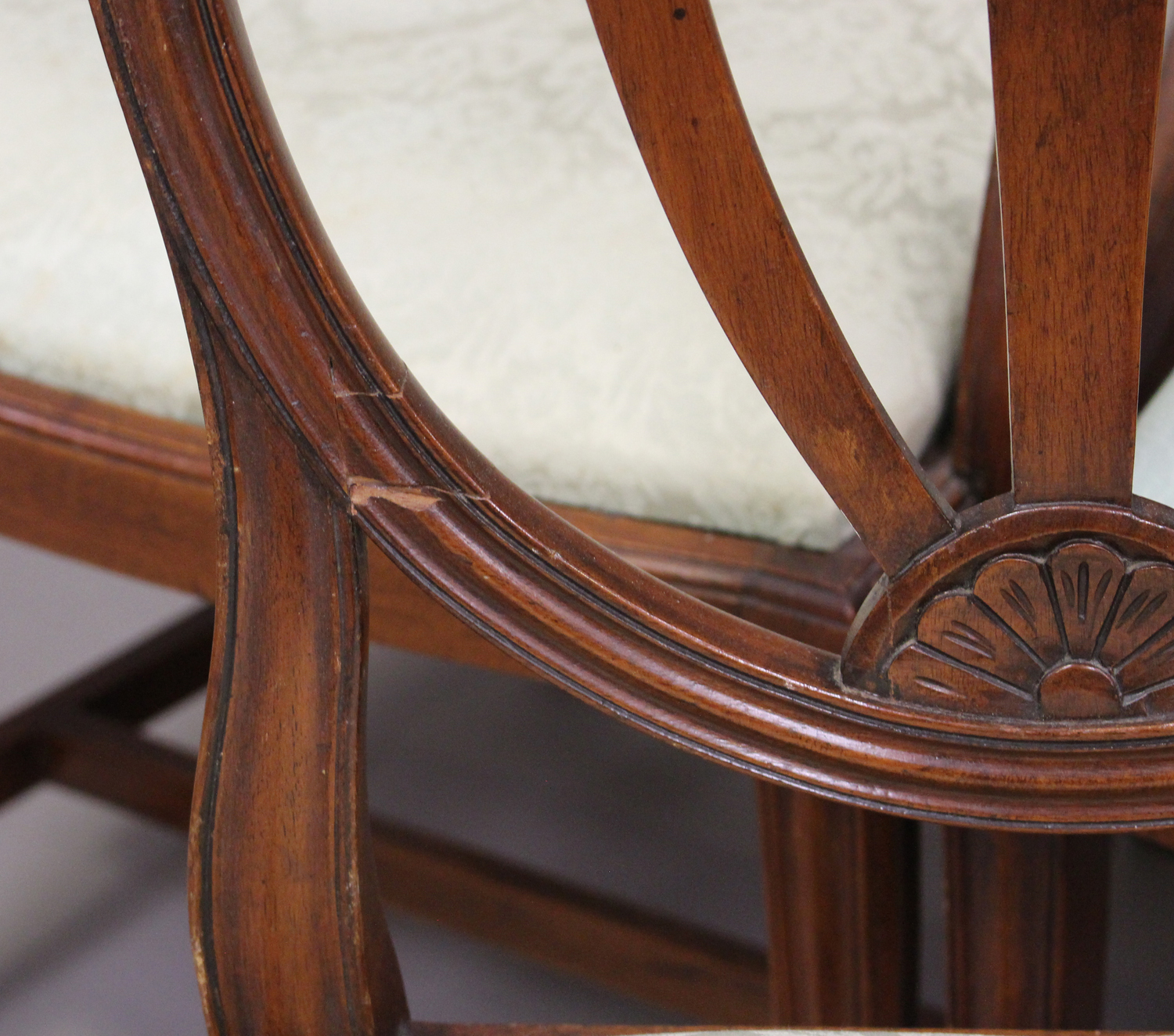 A set of six 20th century reproduction mahogany dining chairs with drop-in seats, comprising two - Image 2 of 6