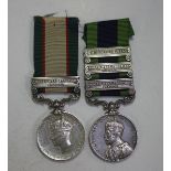 An India General Service Medal, George V crowned head issue, with three bars, 'North West Frontier