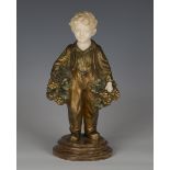 Joseph d'Aste - an early 20th century French gilt bronze chryselephantine and carved ivory figure of